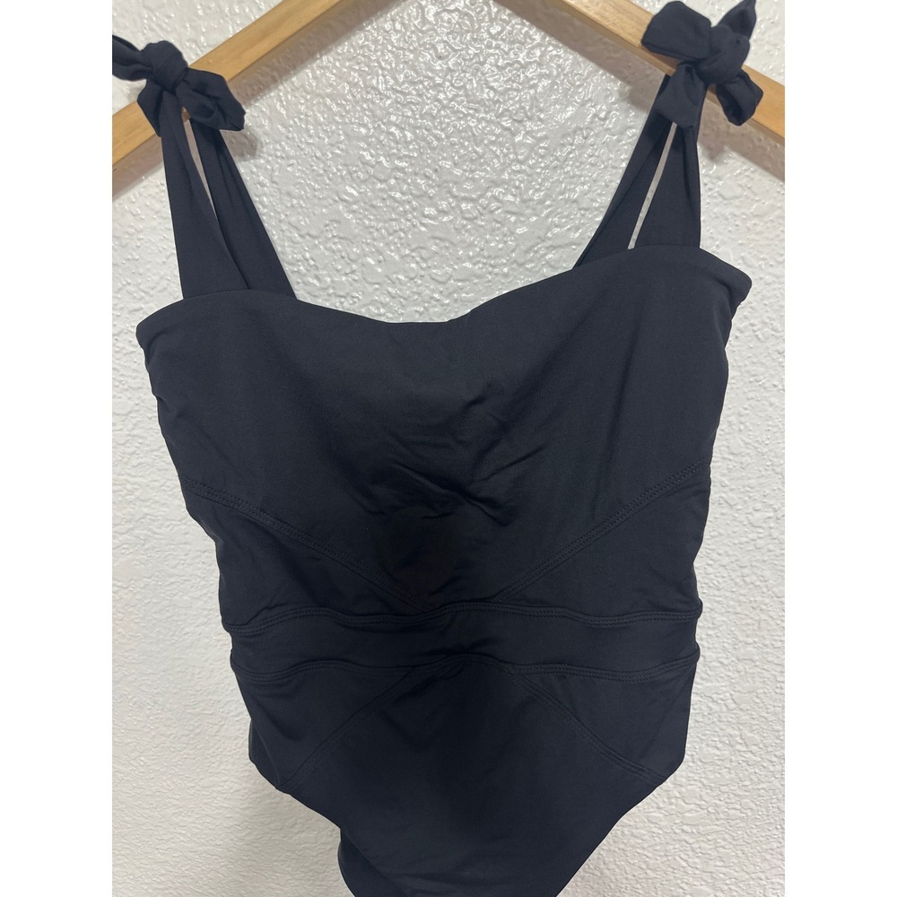 BECCA by Rebeca Virtue Black  Emma Over the Shoulder One piece Swimsuit M - Picture 4 of 11